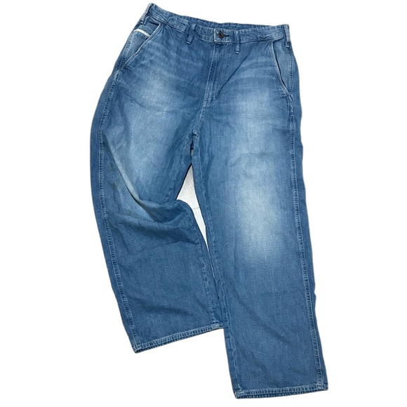 G-Star raw wide leg light wash high rise size29/32NWOT
